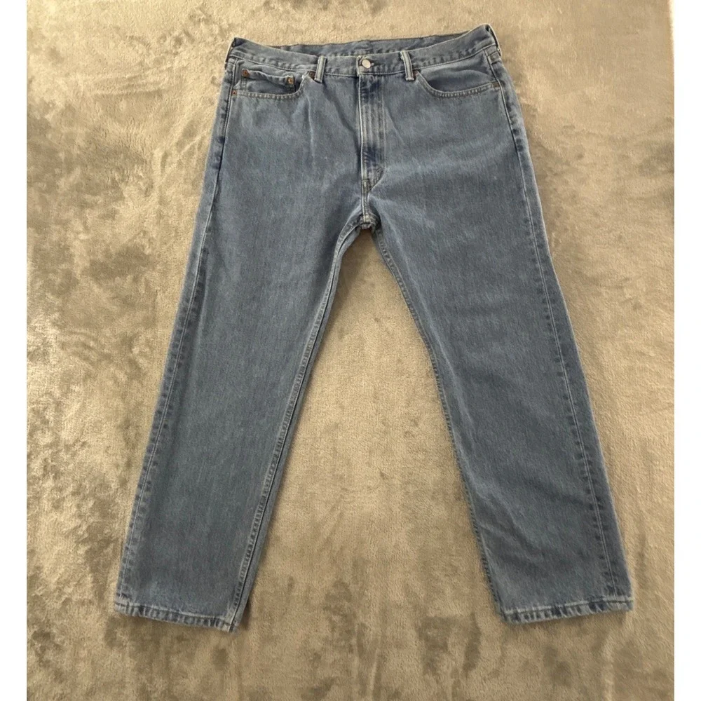 Levi's 505 Regular Fit Straight Leg Jean‎ Mens 38x30 Medium Wash Blue Denim